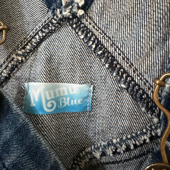Show Me Your MuMu Blue Denim Short Overalls MuMu Blue - Picture 2 of 2